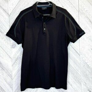 Galvin Green Polo Shirt Mens Size Medium Black Blue Snap Golf Ventil8